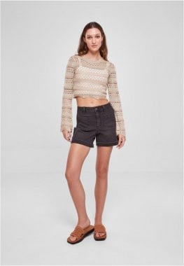 Women's short crocheted sweater 12