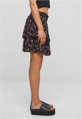 Short flounce skirt with floral pattern 4