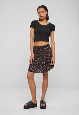 Short flounce skirt with floral pattern 5