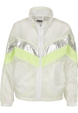 Windbreaker with silver and lime lady 1