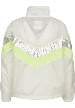 Windbreaker with silver and lime lady 2
