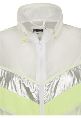Windbreaker with silver and lime lady 3