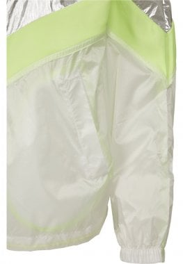 Windbreaker with silver and lime lady 4