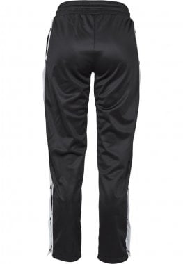 Black trousers with white stripe and buttons for women 10