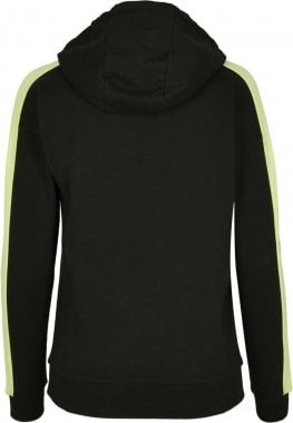 Black hooded sweater with neon-colored stripe lady 18