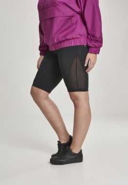 Black bicycle trousers with mesh detail lady 2
