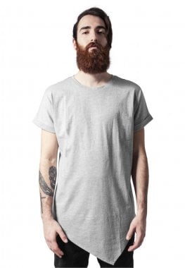 Long t-shirt for men asymmetric white front