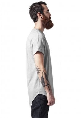 Long t-shirt for men asymmetric white side