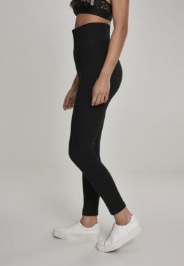 Black leggings with extra high waist side