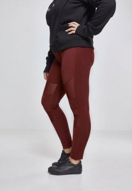 Leggings with mesh details red