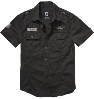 Luis Vintage Short Sleeve Shirt - Black 0