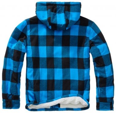 Lumberjacket hooded black / blue 2