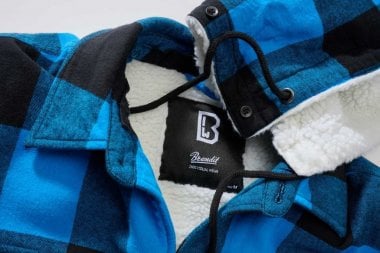 Lumberjacket hooded black / blue 3