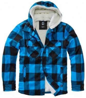 Lumberjacket hooded black / blue