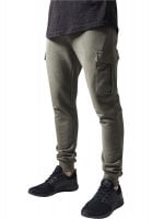 Fitted Cargo Sweatpants olive