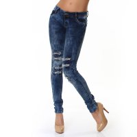 Jeans med slitningar över knäna 0