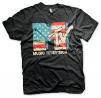 MTV Distressed USA-Flag T-Shirt 1