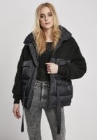 Ladies Sherpa Mix Puffer Jacket 1