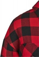 Red checkered padded women's shirt 4
