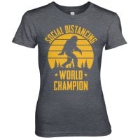 Social Distancing World Champion Girly T-shirt 2
