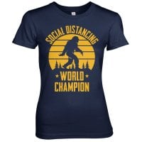 Social Distancing World Champion Girly T-shirt 3