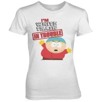 South Park - I'm White Trash In Trouble Girly T-shirt 1