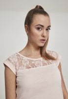 Lace top pink rose