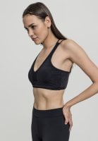 Sportbh with shoulder straps in cross pond black
