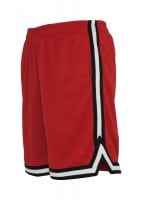 Sporty shorts with stripe mens red