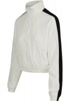 Sport jacket with striped lady white