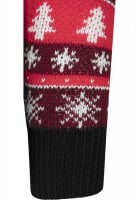 Knitted christmas sweater men closeup arm
