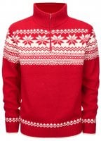 Norwegian knitted pullover - red/white 1