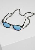 Sunglasses blue mirror glass and chain 2