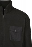 Black fleece jacket men schoulder