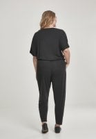 Black jumpsuit lady plussize back
