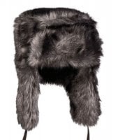 Black shapka fur hat