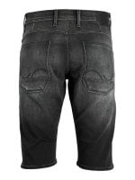 Black long denim shorts for men 1