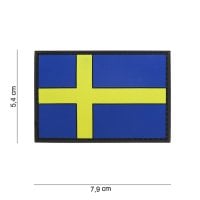 Swedish flag PVC patch