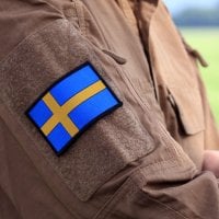 Swedish flag textile patch 1