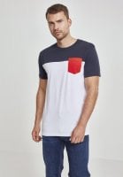 Three-color t-shirt with chest pocket 1