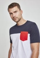 Three-color t-shirt with chest pocket 3