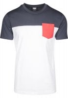 Three-color t-shirt with chest pocket 4