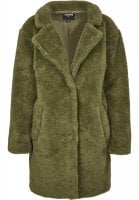 Teddy jacket oversize model lady olive