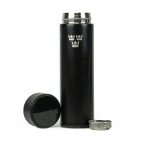 Royal crowns thermos with smart LED - black