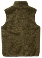 Vest in teddy fleece - olive 2