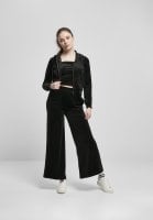 Wide velvet trousers with a high waist lady 4