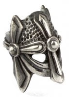 Viking helmet beard pearl 925 silver 2