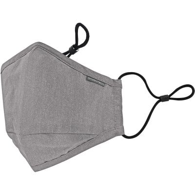 Face mask with carbon filter in denim fabric