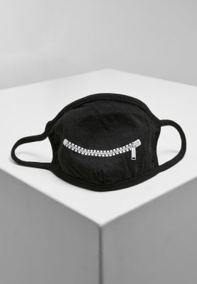 Face mask with a happy zipper 1