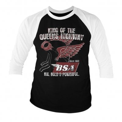 B.S.A. King Of The Queens Highway Baseball 3/4 Sleeve Tee 1